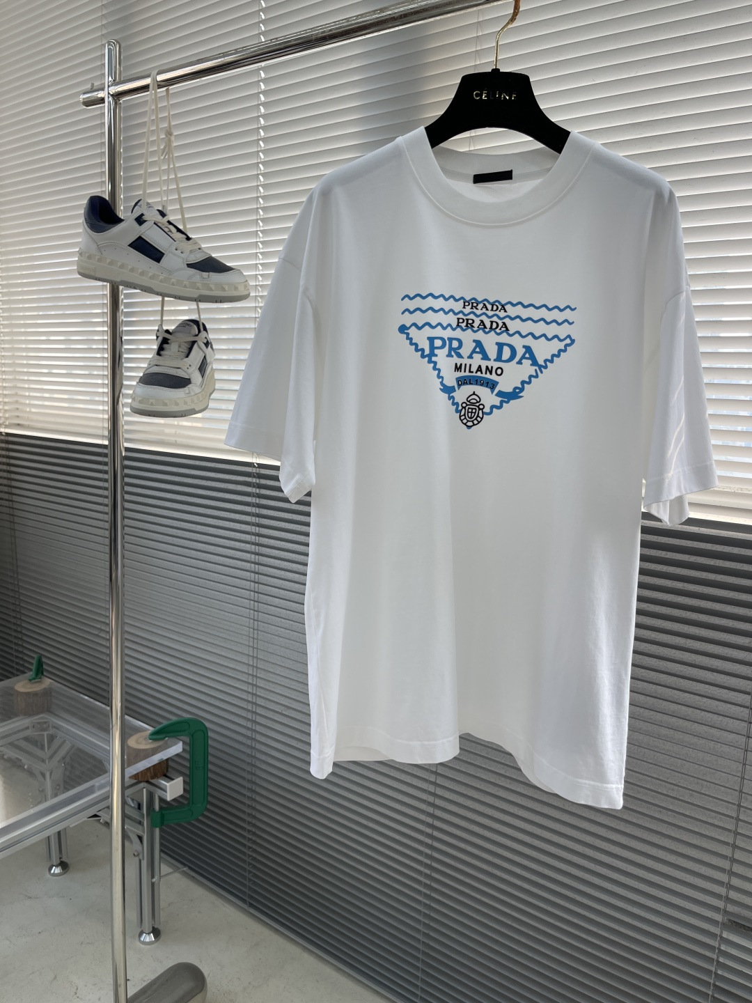 -PRAD  2025新款海浪压胶T恤 浪花的起伏 仿佛告诉别人 夏天...