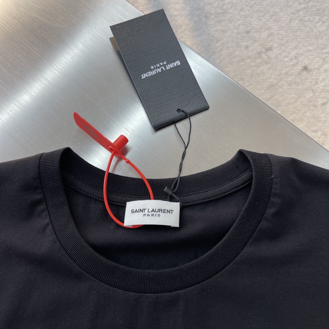 Yves Saint Laurent SLP Logo Embroidered T-Shirt, Laysell Silk Fabric 4 cmp i1742895266353 6288 0 0