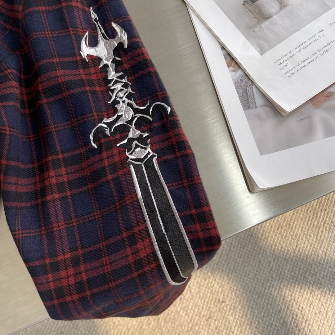 THUG CLUB 25SS Bio Soldier Flannel Plaid Long Sleeve Shirt Unisex 6 cmp i1742895636981 7259 0 3