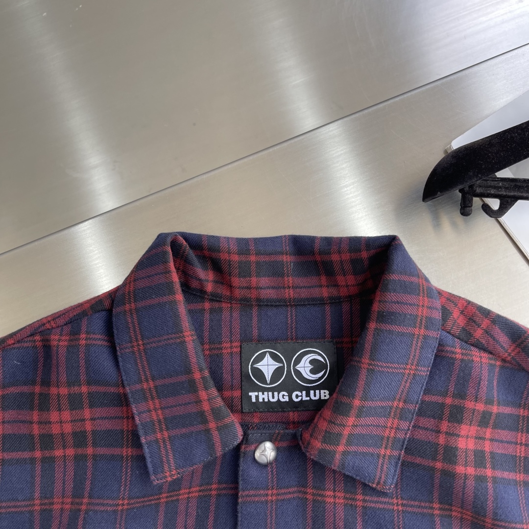 THUG CLUB 25SS Bio Soldier Flannel Plaid Long Sleeve Shirt Unisex 3 cmp i1742895637241 3762 0 0