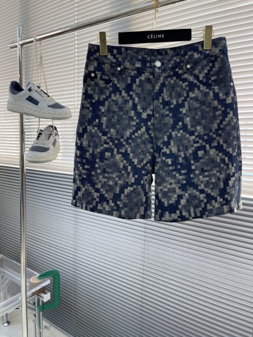 Louis Vuitton 25SS Snakoflage Denim Shorts - Pixel Snake Print 1 Louis Vuitton 25SS Snakoflage Denim Shorts - Pixel Snake Print