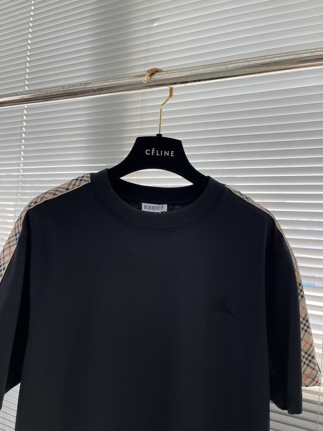 Burberry Men's Slim-Fit T-Shirt with Signature Check Sleeve Detail 2 cmp i1742901543683 9081 0 5