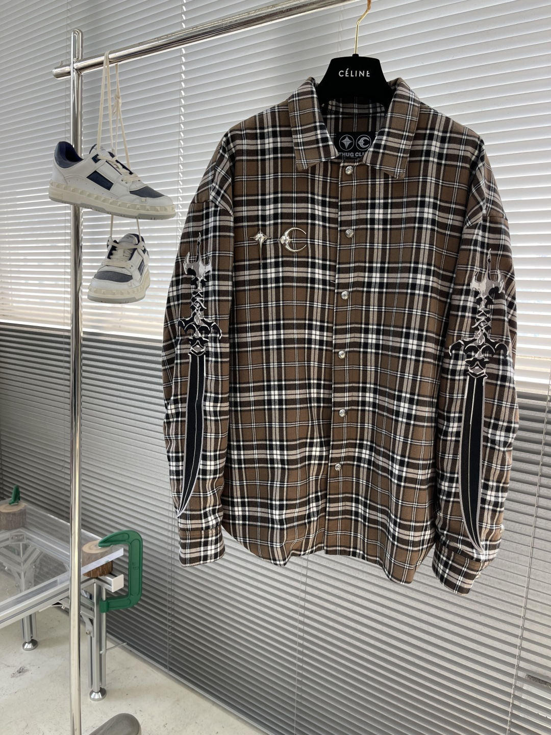 Thug Club Bio Soldier Flannel Plaid Long Sleeve Shirt - Unisex Fashion