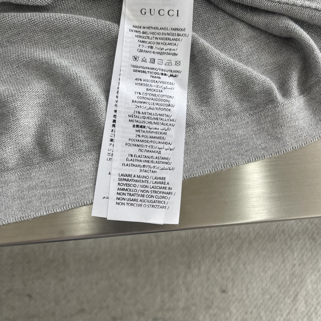 Gucci Men's Gray Polo Shirt With Contrasting Trim - Short Sleeve 7 cmp i1742982819127 4288 0 4