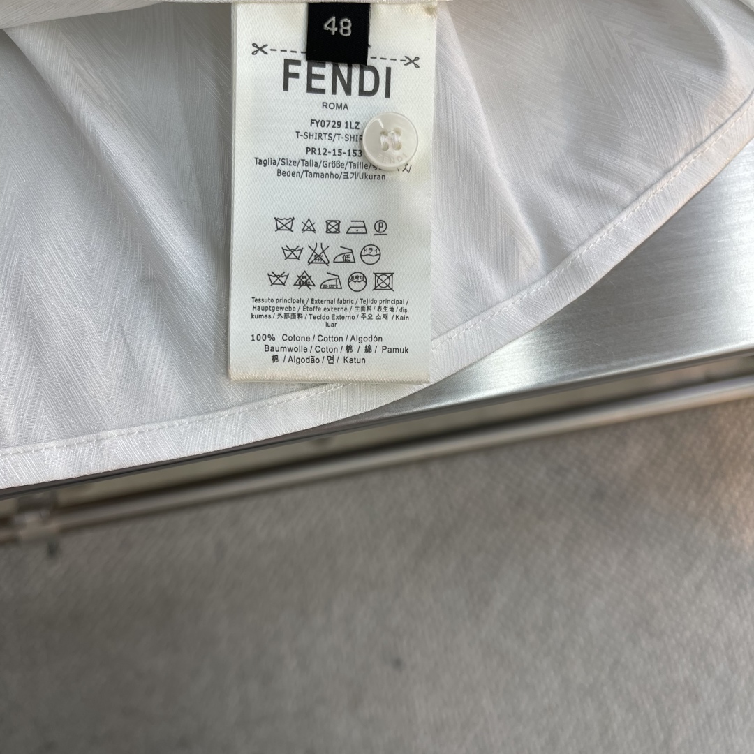 Fendi Men's White Long Sleeve Casual Shirt with Monster Eyes Embroidery 7 cmp i1742983411334 8673 0 4