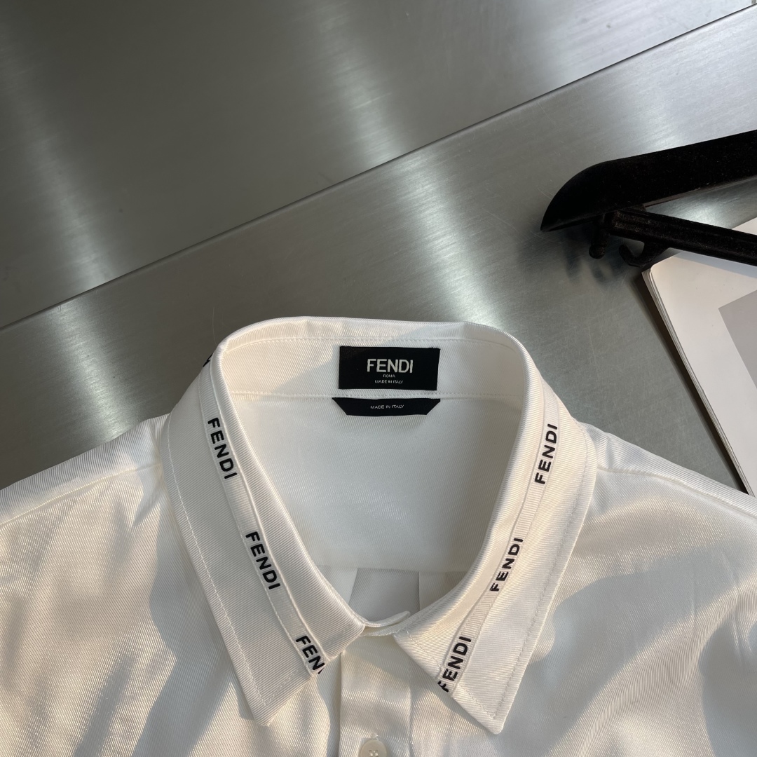Fendi 2025 Men's Designer White Shirt with Logo Detailing, Sizes M-3XL 3 cmp i1742983459114 2956 0 0