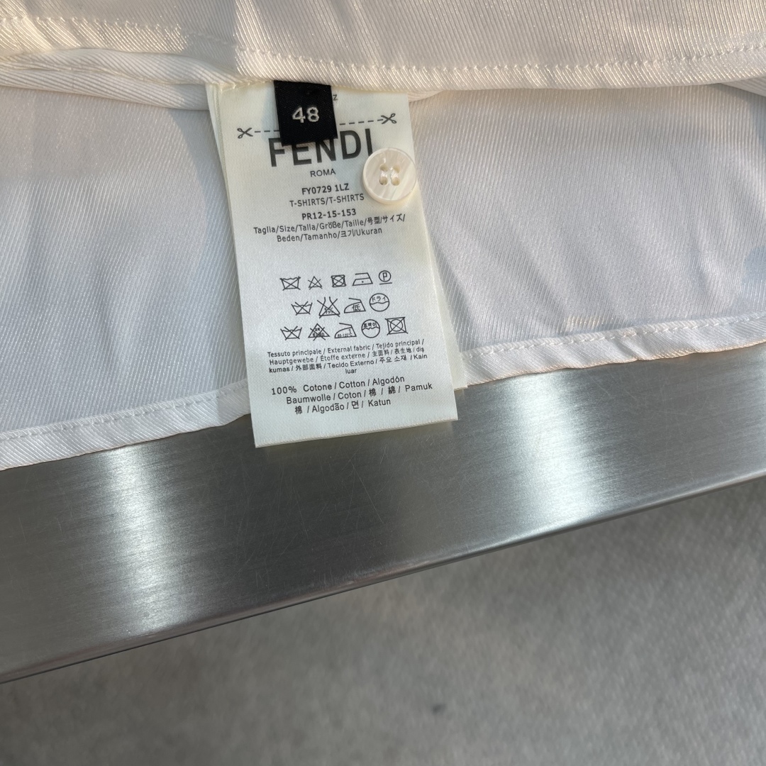 Fendi 2025 Men's Designer White Shirt with Logo Detailing, Sizes M-3XL 6 cmp i1742983459124 7690 0 3