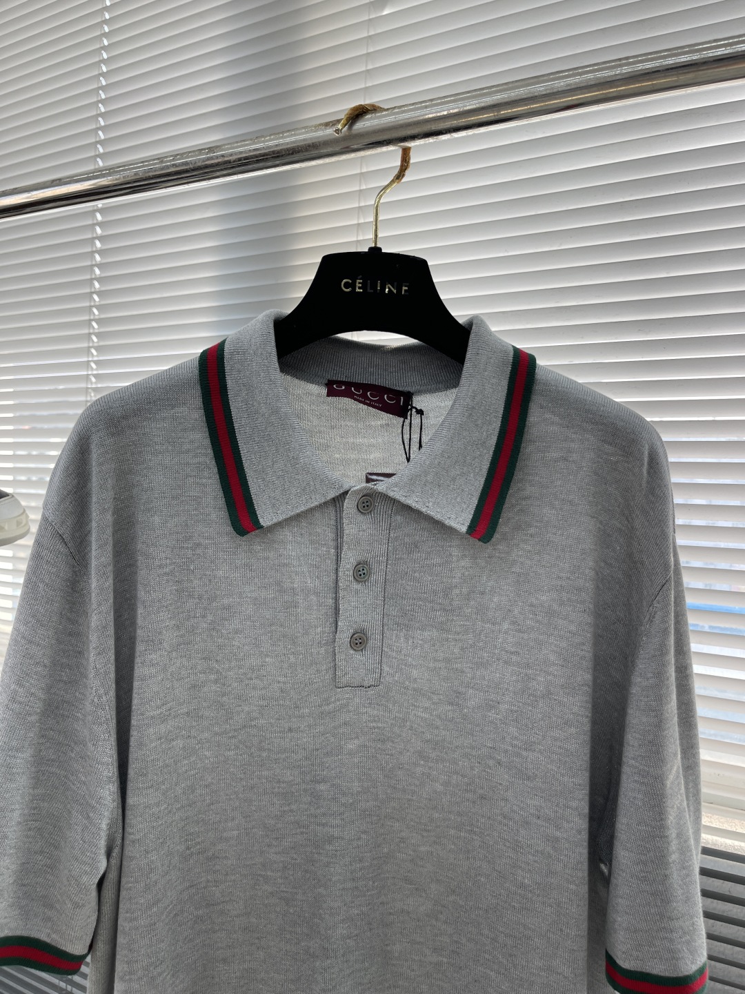 Gucci Men's Gray Polo Shirt With Contrasting Trim - Short Sleeve 2 cmp i1742984665051 1568 0 6