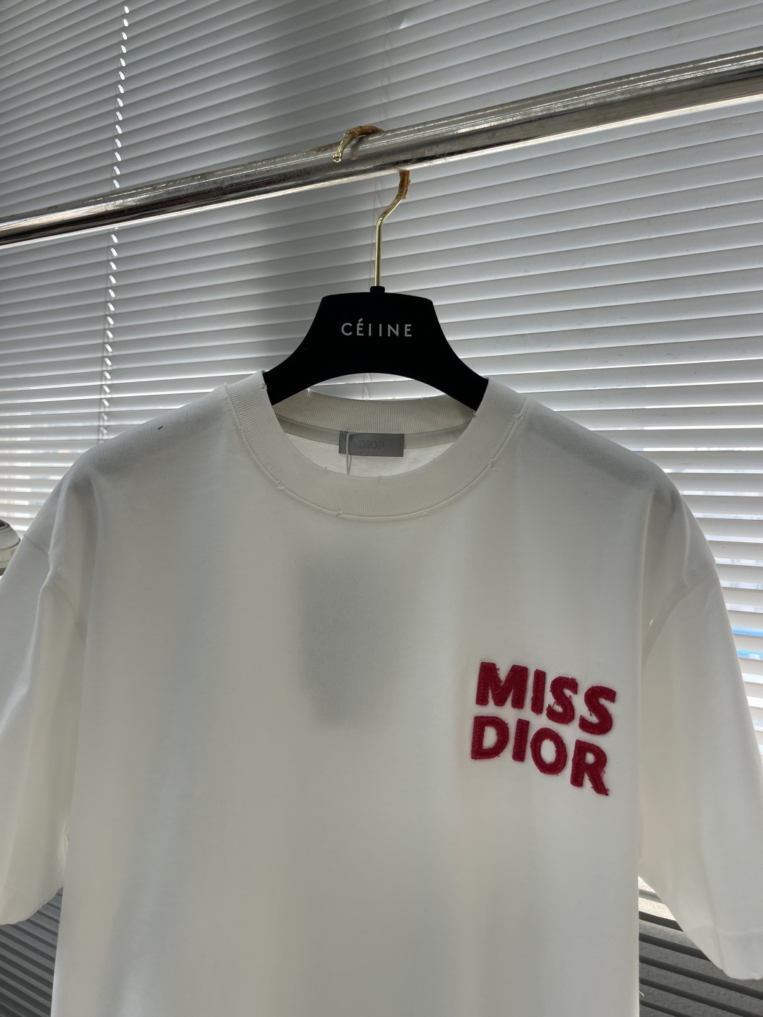 Dior 25SS White T-Shirt with 'Miss Dior' Embroidery, Unisex Oversized Fit 2 cmp i1742985704072 1591 0 6