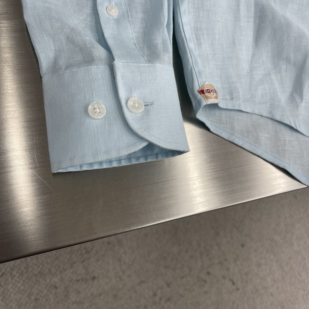 Loro Piana Linen Shirt: Summer Relaxed Aesthetic, Single Collar Design 5 cmp i1743333898024 5880 0 2