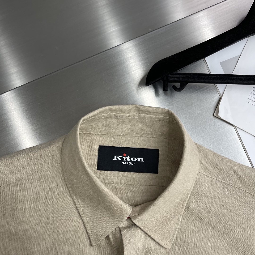 Kiton Linen Embroidered Shirt - Lightweight Luxury & Effortless Style 3 cmp i1743333920121 6695 0 0