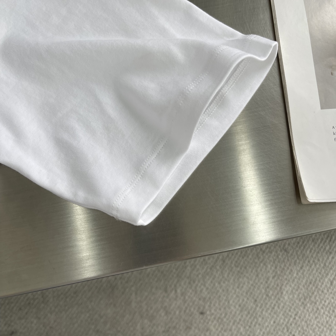 Celine Men's White Cotton T-Shirt with Pocket Logo, Short Sleeve 6 cmp i1743430345469 7185 0 3