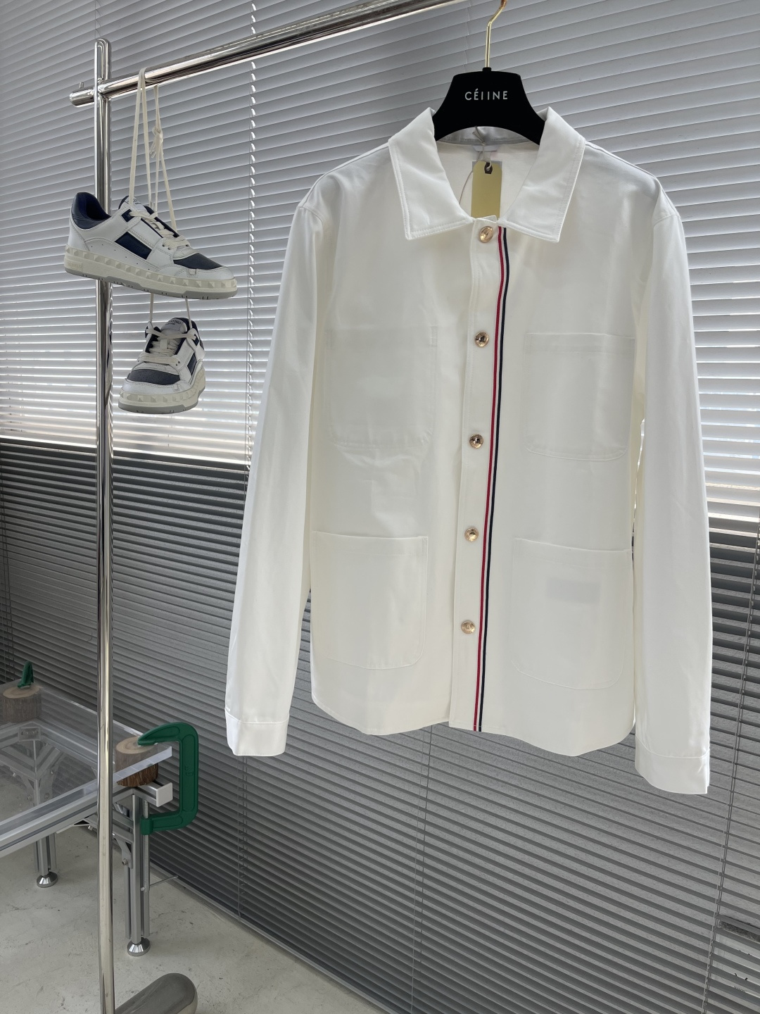 Thom Browne Striped Cotton Button-Down Shirt - Clean and Crisp Style