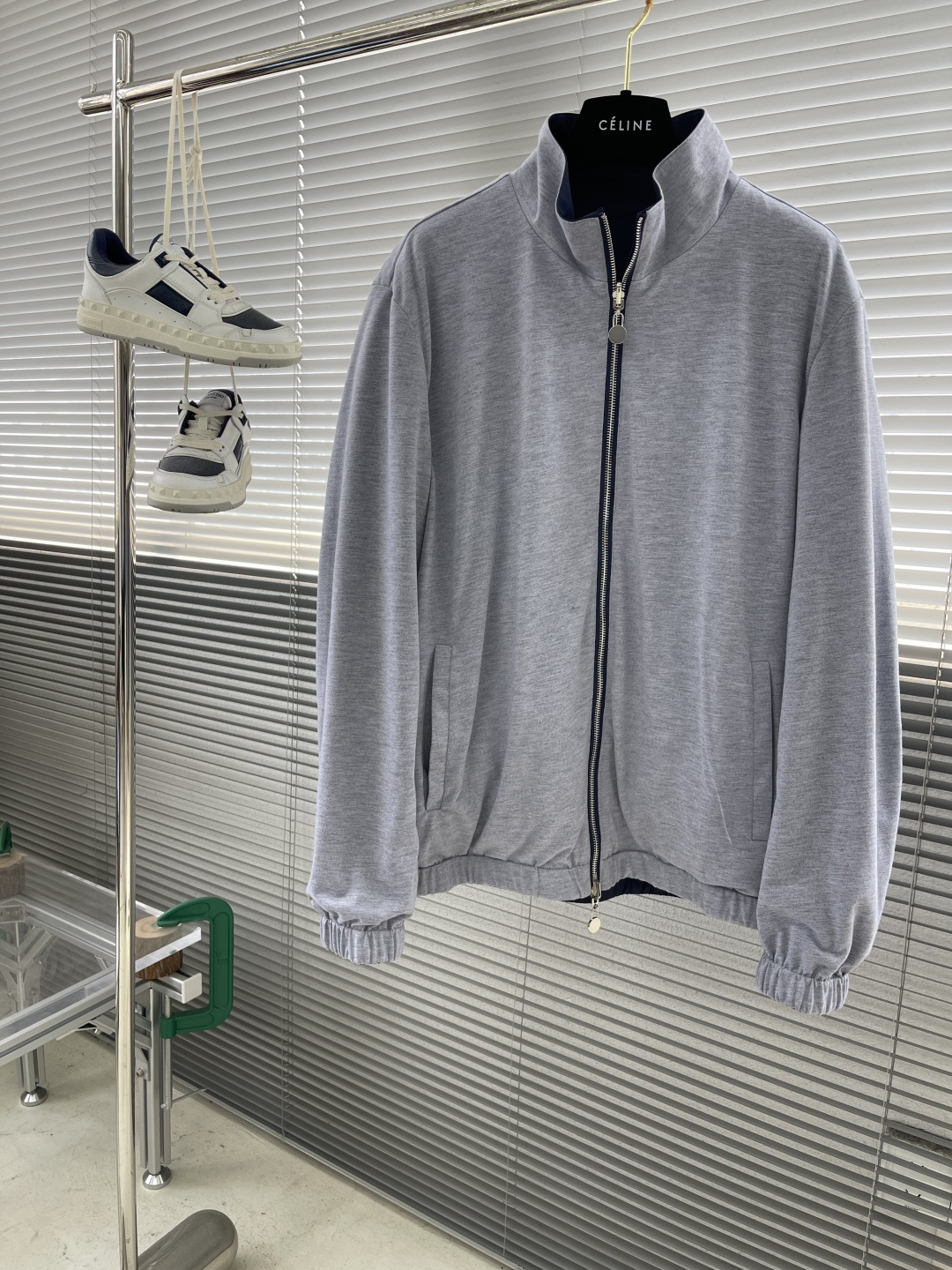 Celine Men's Reversible Zip-Up Jacket - Versatile Style & Premium Quality