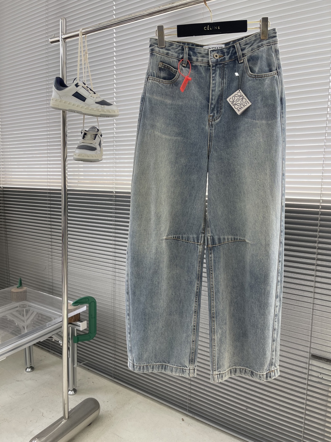Loew Anagram Jeans: Customized Quality with Unique Engraving and Distressed Details