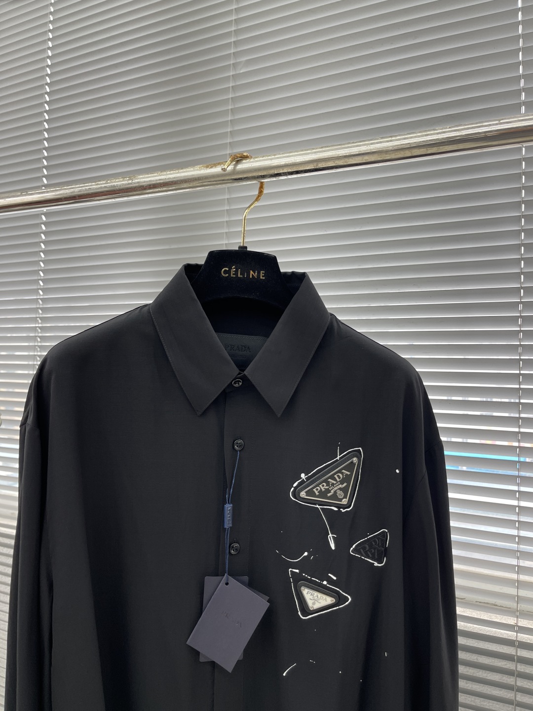 Prada 2025 Men's Black Long Sleeve Designer Shirt with Graphic Print 2 cmp i1743488867142 2159 0 6
