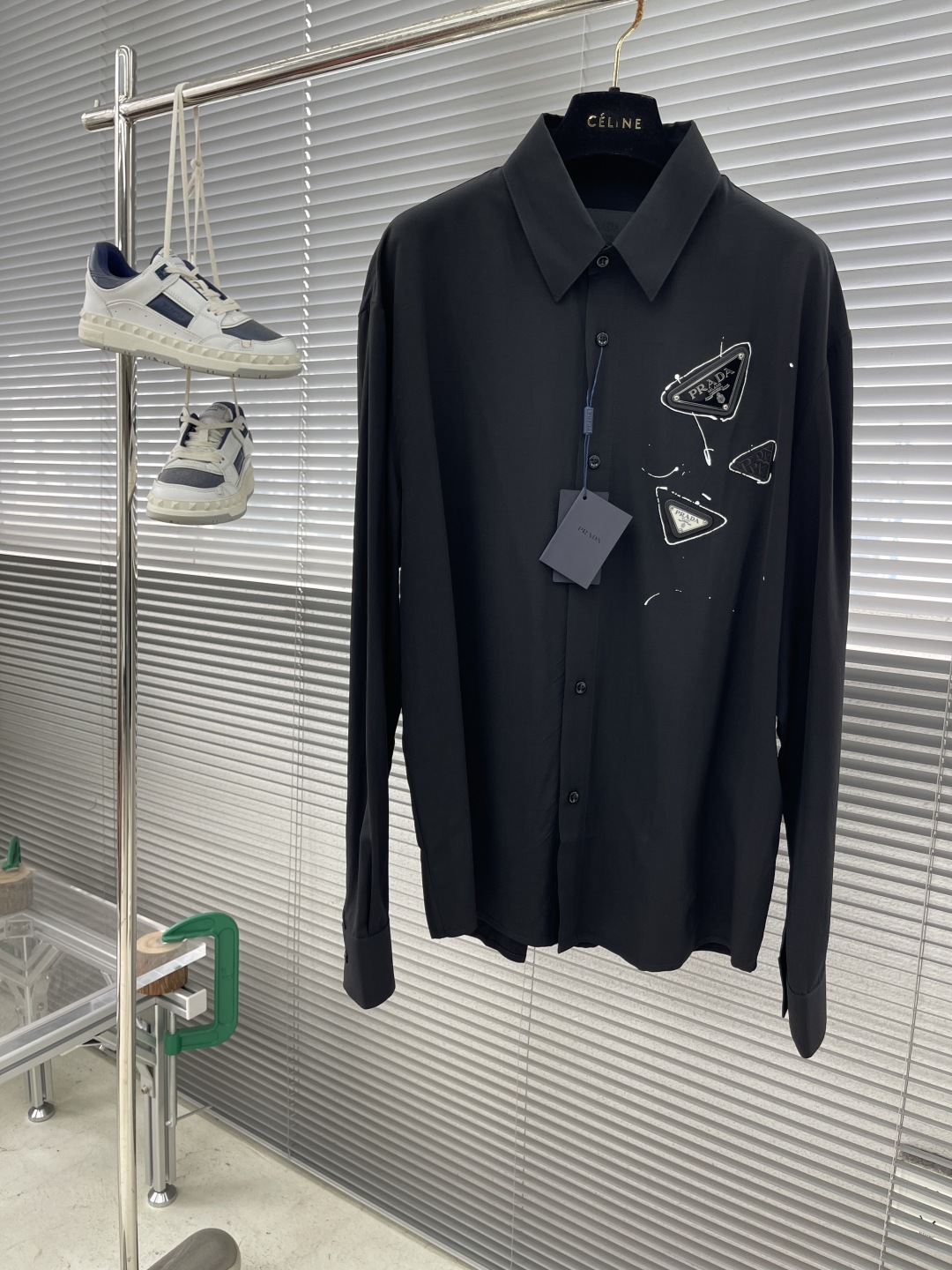 Prada 2025 Men's Black Long Sleeve Designer Shirt with Graphic Print 1 cmp i1743488867211 7582 0 5