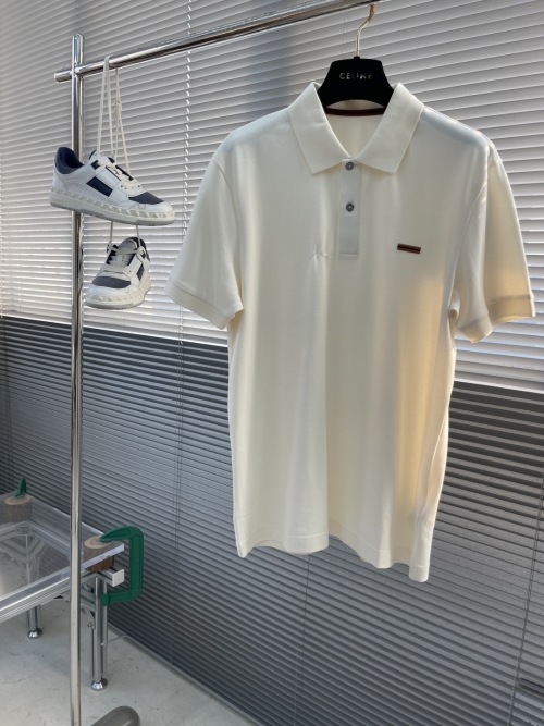 Elegant Solid Color Knit Polo Shirt With Silk, Short Sleeve Polo Shirt 1 Elegant Solid Color Knit Polo Shirt With Silk, Short Sleeve Polo Shirt