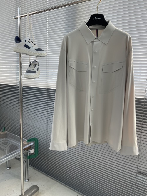 Celine 2024 Spring/Summer Men's Light Beige Casual Shirt Jacket - M to 3XL 1 Celine 2024 Spring/Summer Men's Light Beige Casual Shirt Jacket - M to 3XL