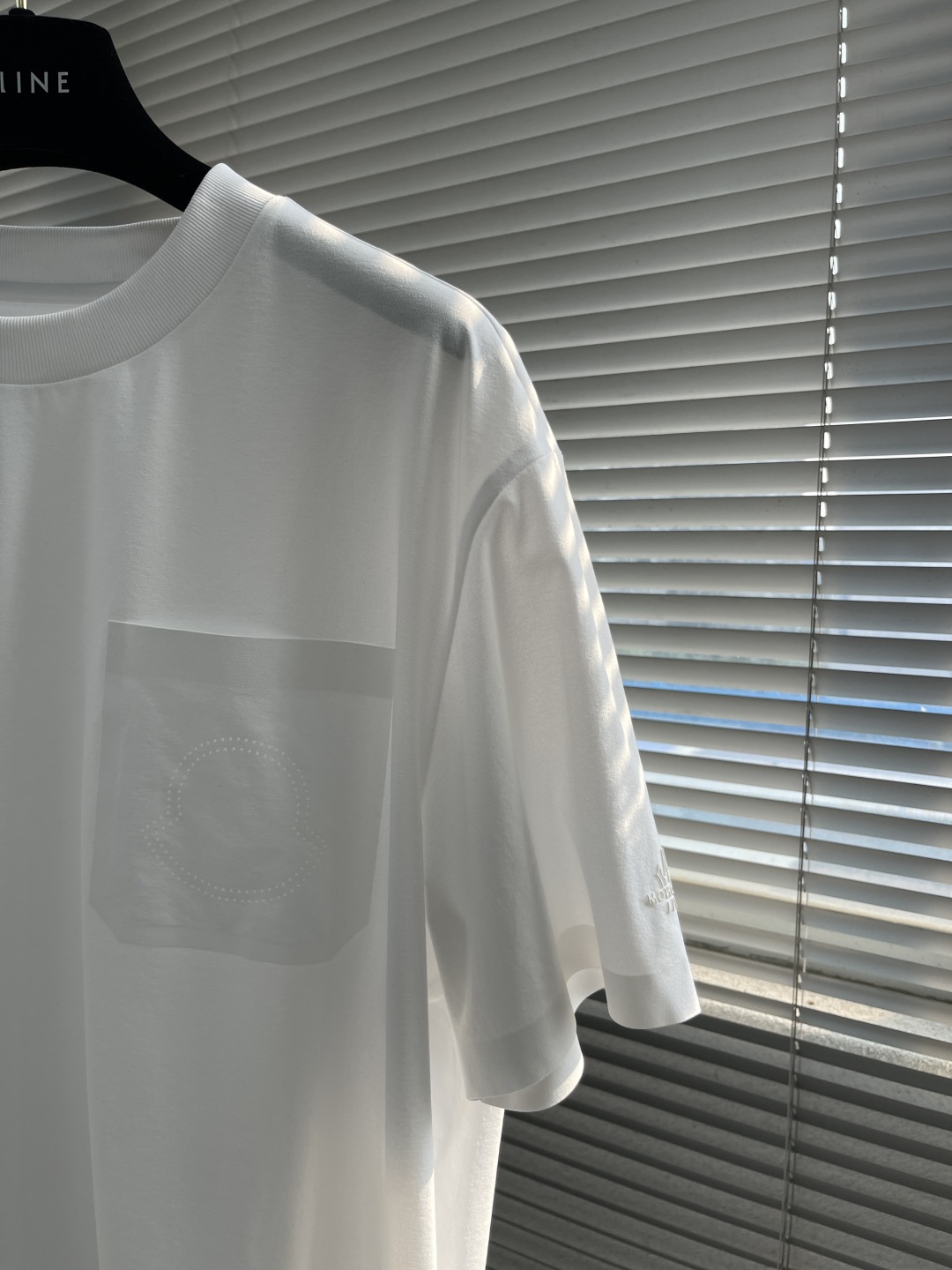Celine Men's White Cotton Jersey T-Shirt with Pocket, Summer Essential 2 cmp i1743506170576 7434 0 6
