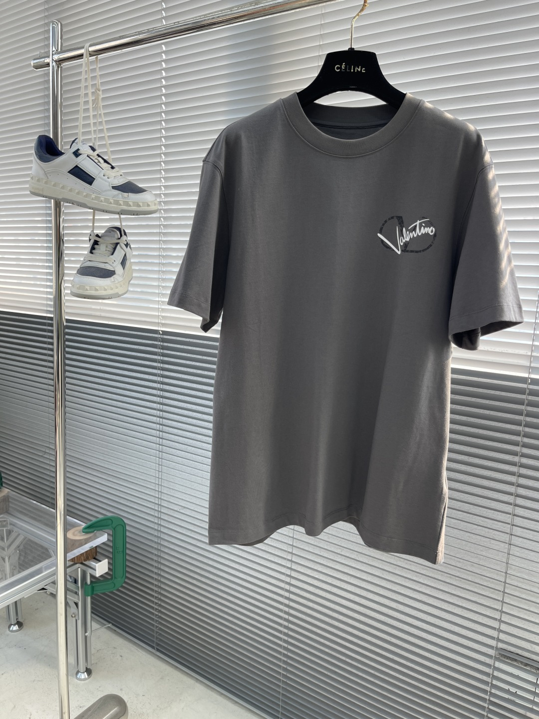 Valentino Men's Gray Cotton T-Shirt with Vintage Logo Print - Spring/Summer 2025