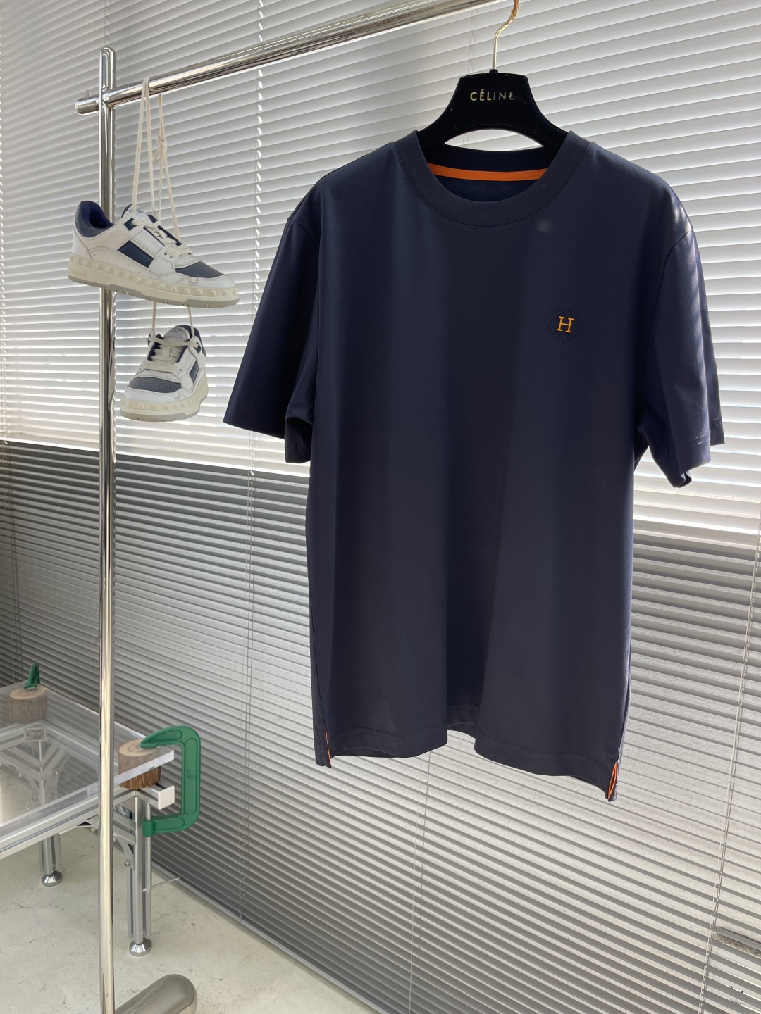 Hermes Men's Navy Blue T-Shirt with Embroidered Logo - Classic Fit 1 cmp i1743511544739 6027 0 5