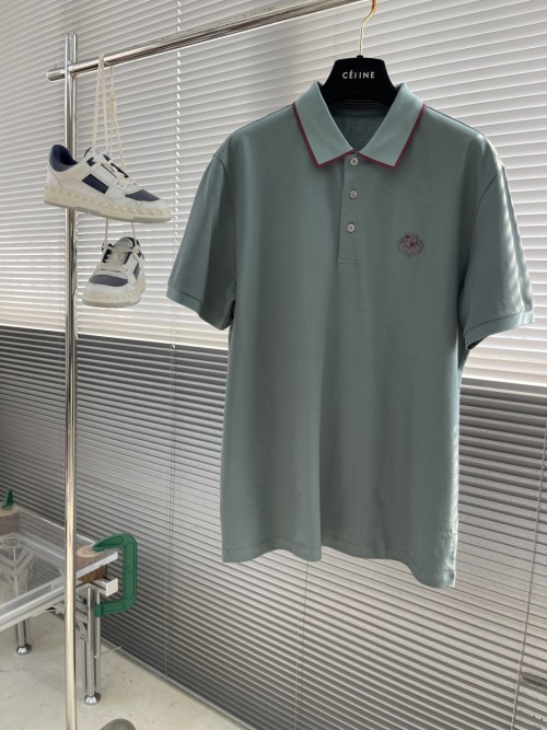 Loro Piana Men's Polo Shirt - Short Sleeve Piqué Cotton with Embroidered Logo 1 Loro Piana Men's Polo Shirt - Short Sleeve Piqué Cotton with Embroidered Logo