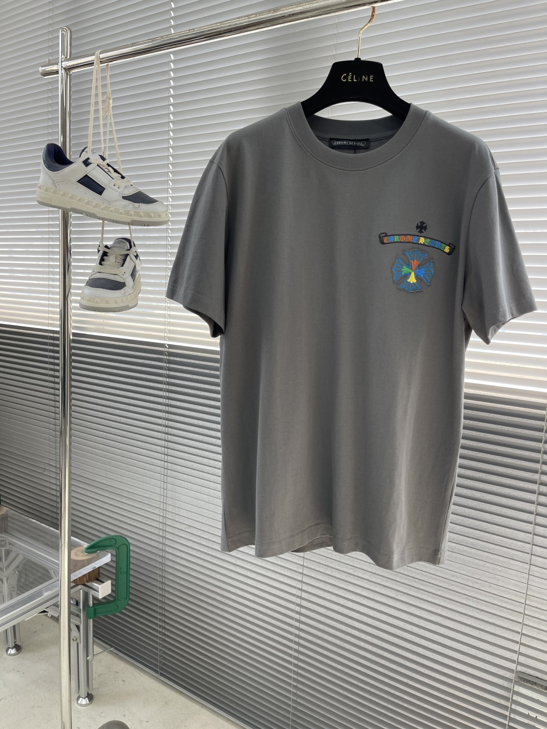 Chrome Hearts Patch Logo Grey Tee: Summer Fashion, Comfortable Cotton