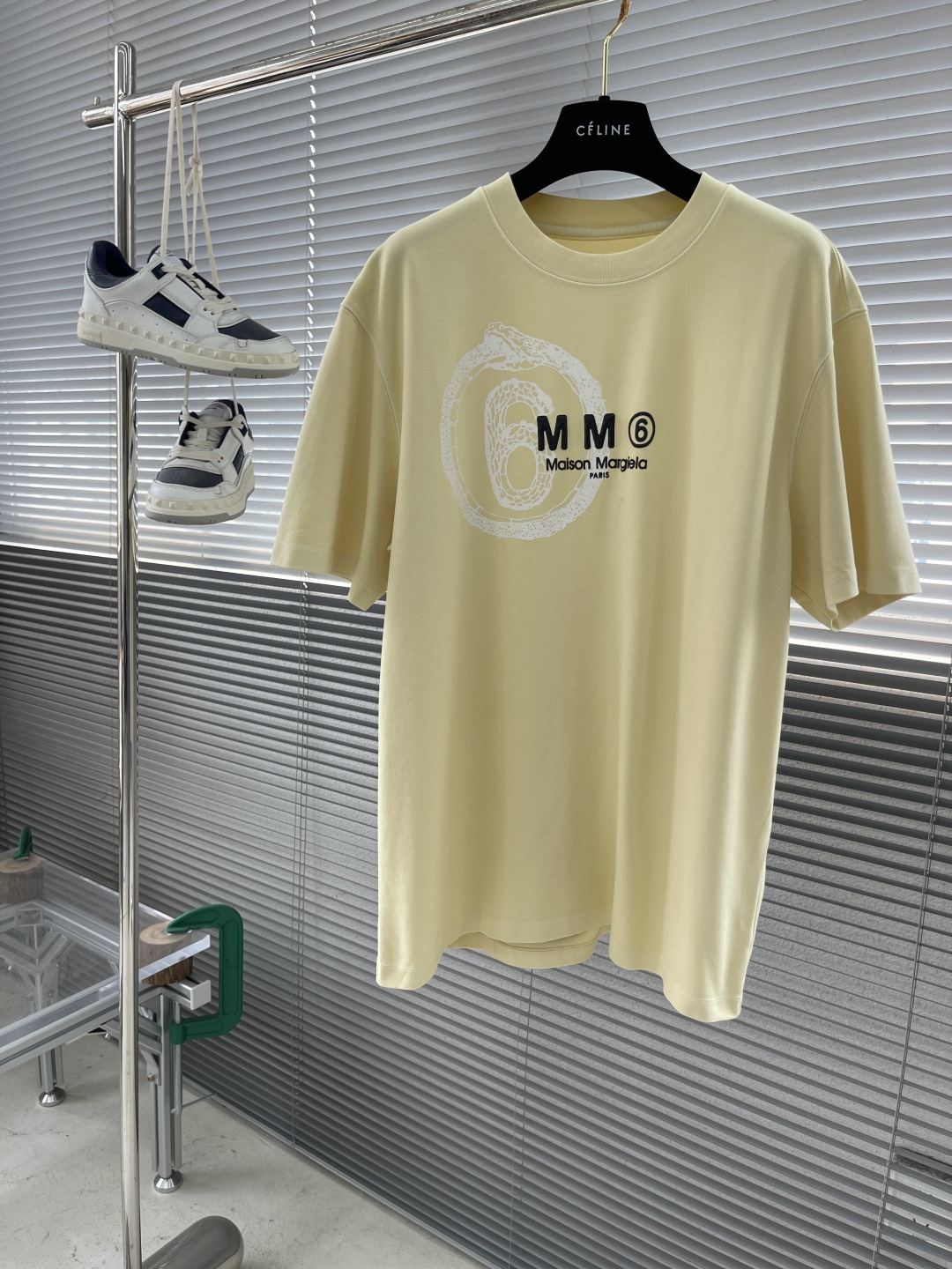 Maison Margiela Men's MM6 Logo Graphic Print Short Sleeve Tee Shirt Top