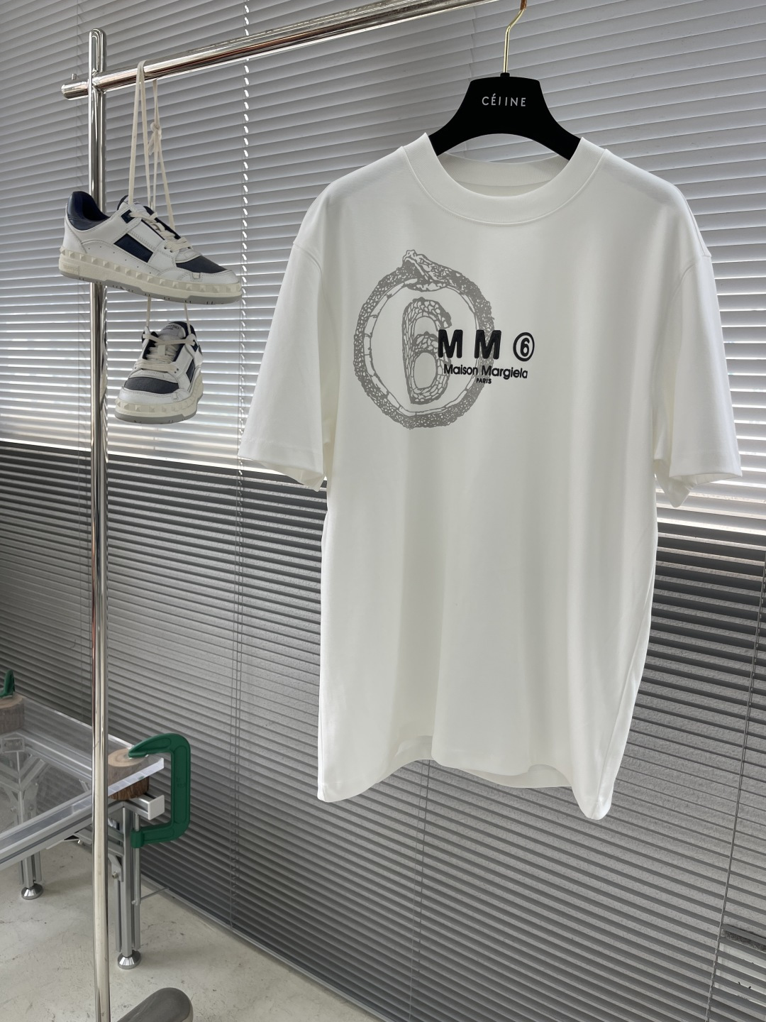 Maison Margiela Men's White Graphic Logo T-Shirt - Spring Collection