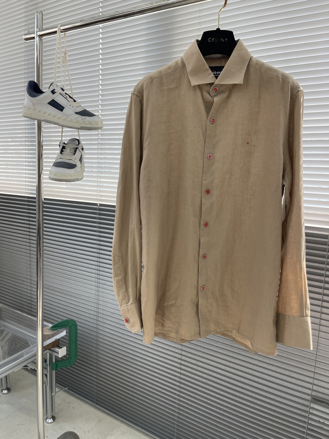 Kiton Linen Embroidered Shirt - Lightweight, Breathable, and Effortlessly Stylish