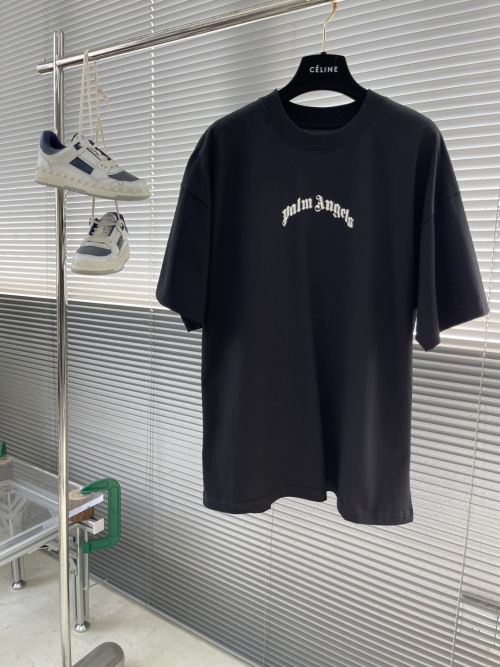 Palm Angels Oversized Logo Print Tee - Street Style Essential 1 Palm Angels Oversized Logo Print Tee - Street Style Essential