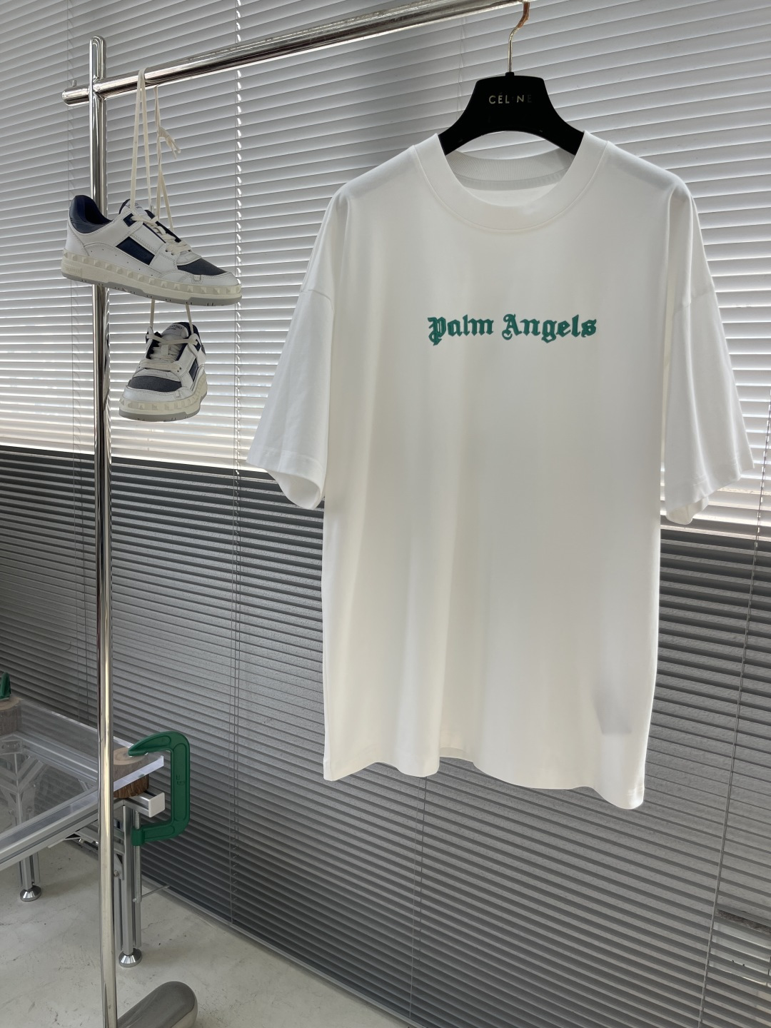 Palm Angels Oversized Logo T-Shirt Casual Streetwear Style, White