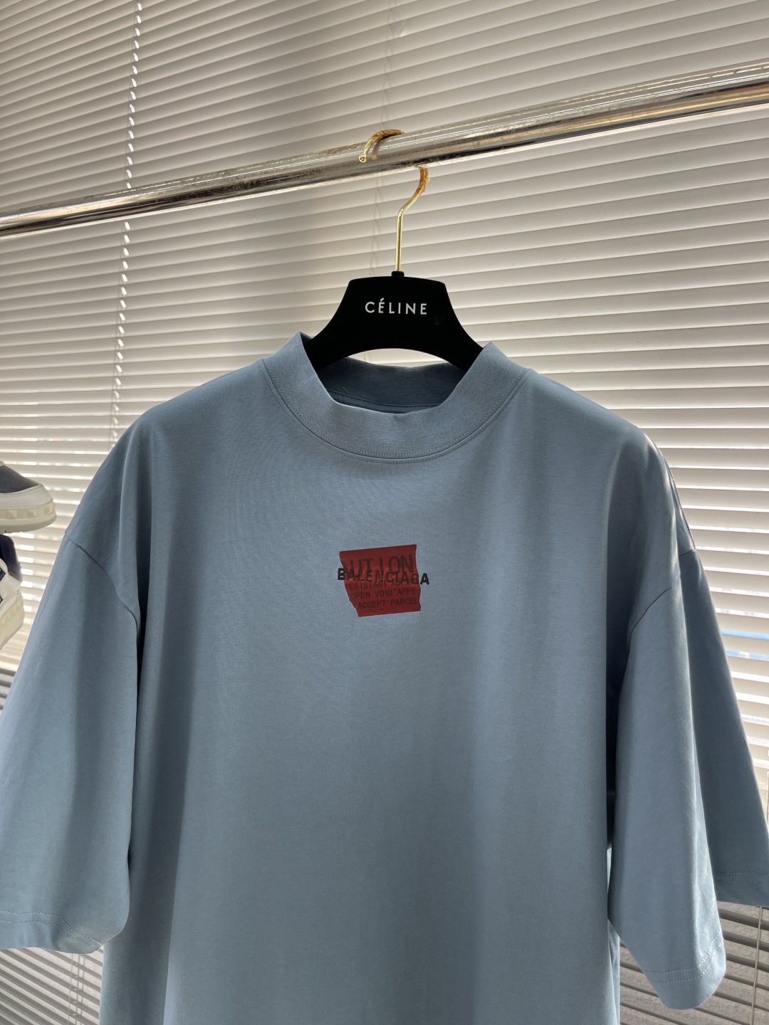 Balenciaga 25SS Black and Orange Tape Embroidered Short Sleeve T-Shirt 2 cmp i1743678620381 1169 0 6