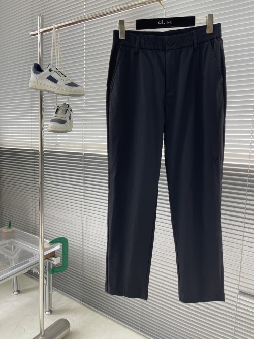 Fendi 25SS Lightweight Linen Blend Casual Pants with Embroidered Logo 1 Fendi 25SS Lightweight Linen Blend Casual Pants with Embroidered Logo