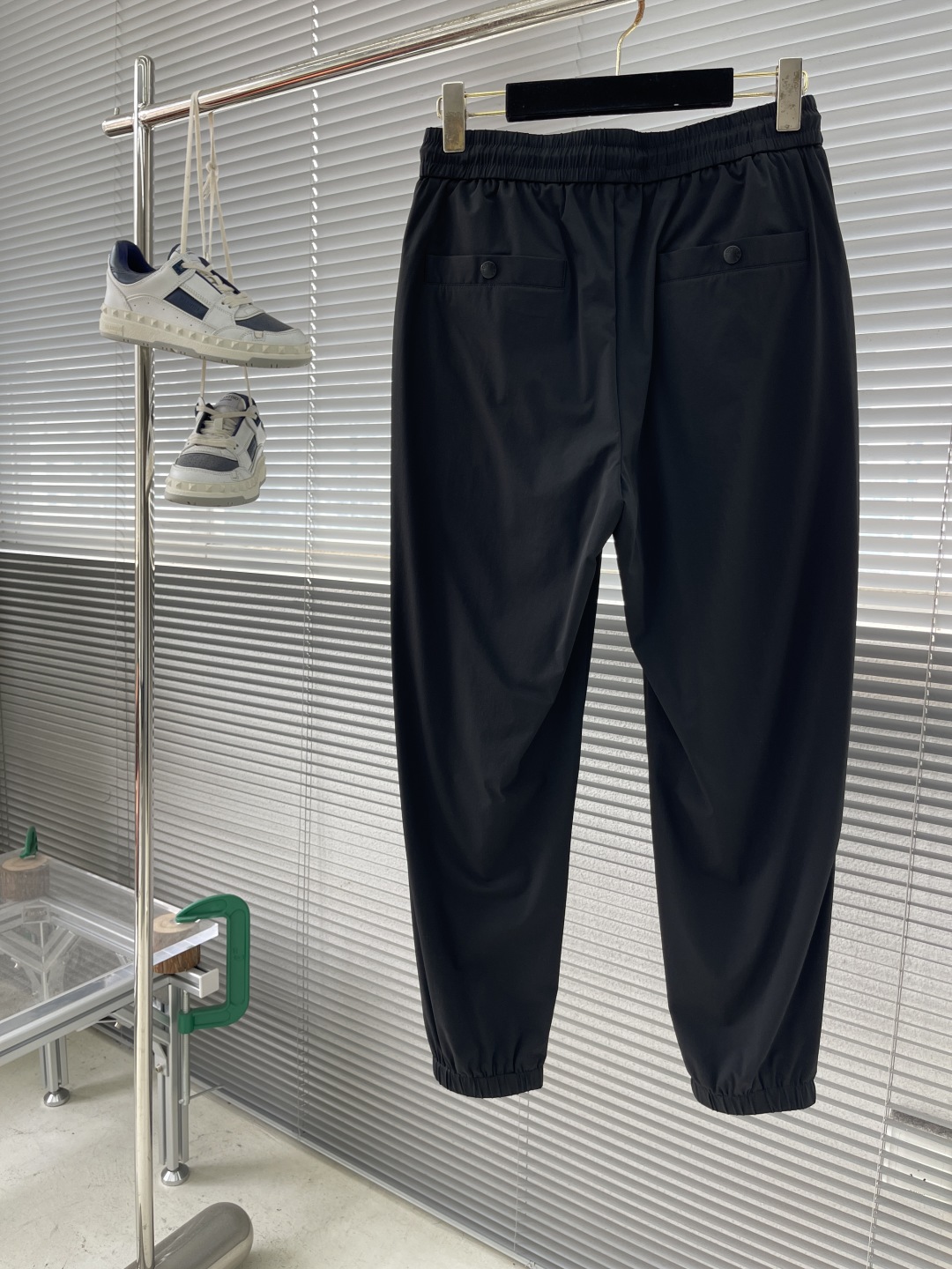 Moncler Men's Black Cotton Blend Drawstring Logo Embroidered Lounge Pants 8 cmp i1743680311947 9957 0 7