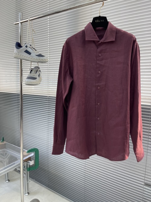 ZEGN 2025 S/S Linen Blend Shirt - Relaxed Fit, Long Sleeve, Button-Down 1 ZEGN 2025 S/S Linen Blend Shirt - Relaxed Fit, Long Sleeve, Button-Down