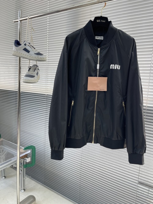 Miu Miu 2025 New Nylon Jacket with Silicone Logo - Lightweight & Durable 1 Miu Miu 2025 New Nylon Jacket with Silicone Logo - Lightweight & Durable