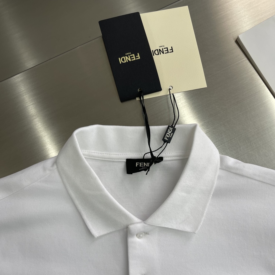 Fendi Men's White Polo Shirt with Double F Logo - Stylish & Comfortable 3 cmp i1743849142106 9054 0 0