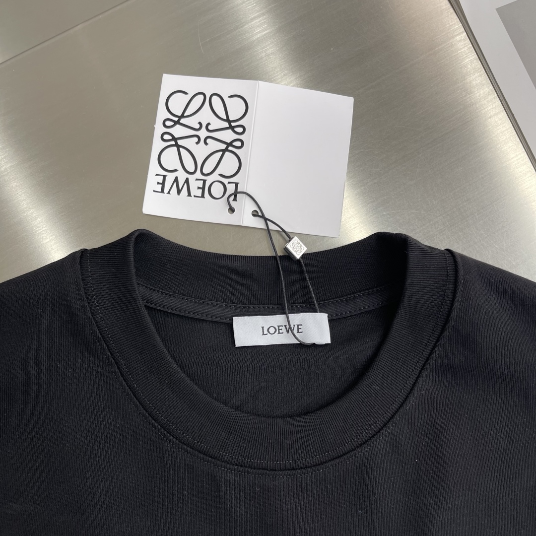 Loewe Embroidered Logo Crew Neck T-Shirt | Relaxed Fit, Heavy Fabric 4 cmp i1743934414086 4421 0 0
