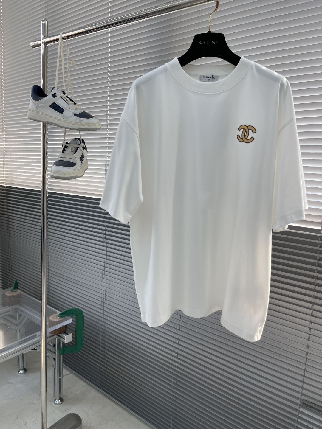 Chanel Cotton Short Sleeve T-Shirt with Double C Logo, Unisex Style