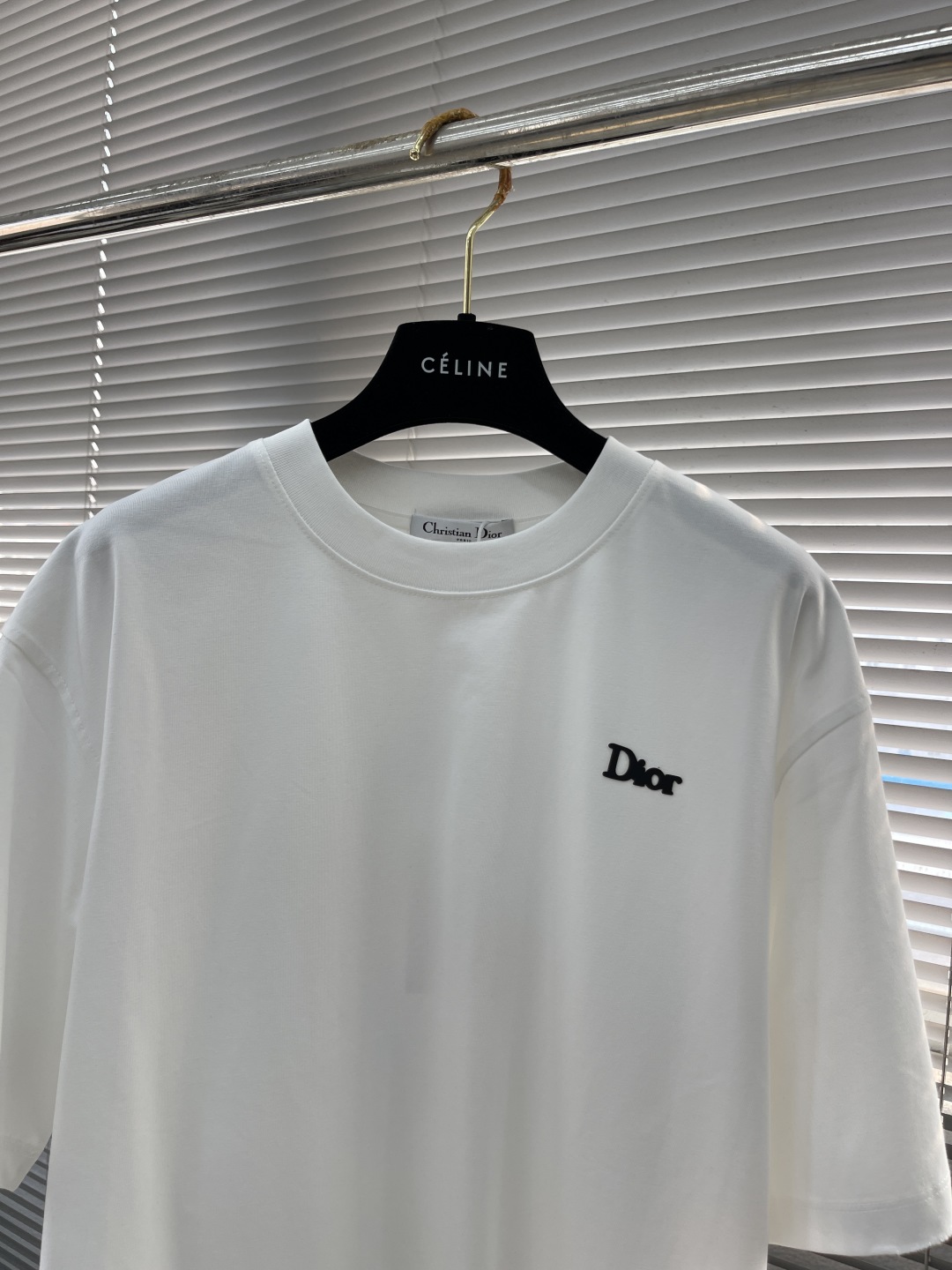 Dior Men's Short Sleeve T-Shirt with Ripped Logo, White Cotton Blend 2 cmp i1744023318647 7203 0 7