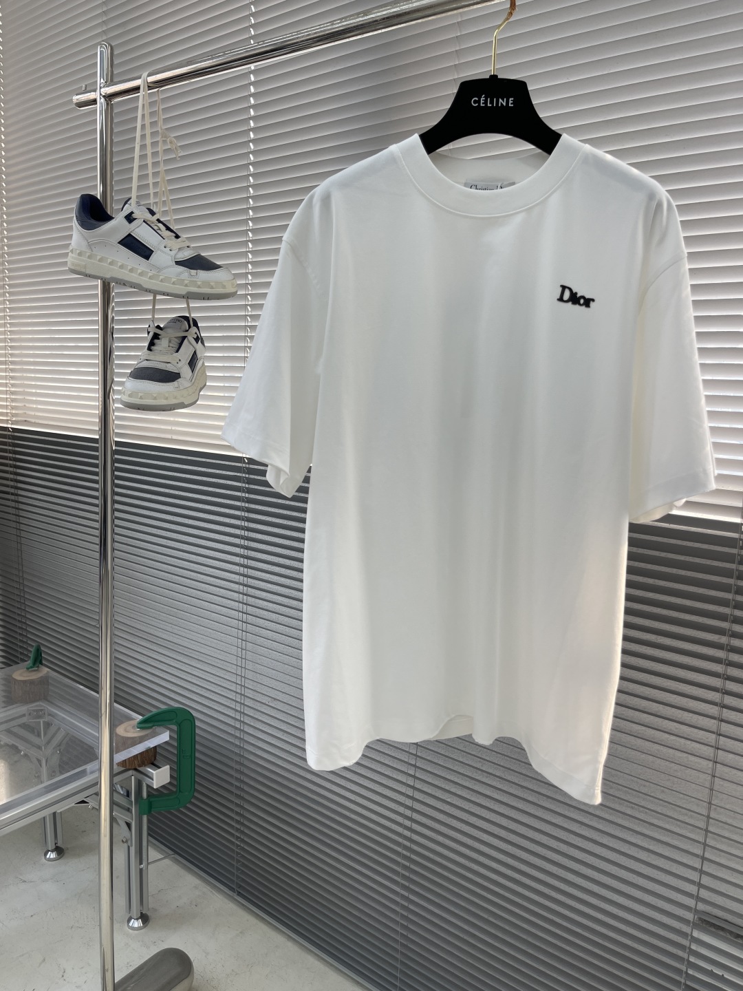 Dior Men's Short Sleeve T-Shirt with Ripped Logo, White Cotton Blend 1 cmp i1744023318674 6680 0 6