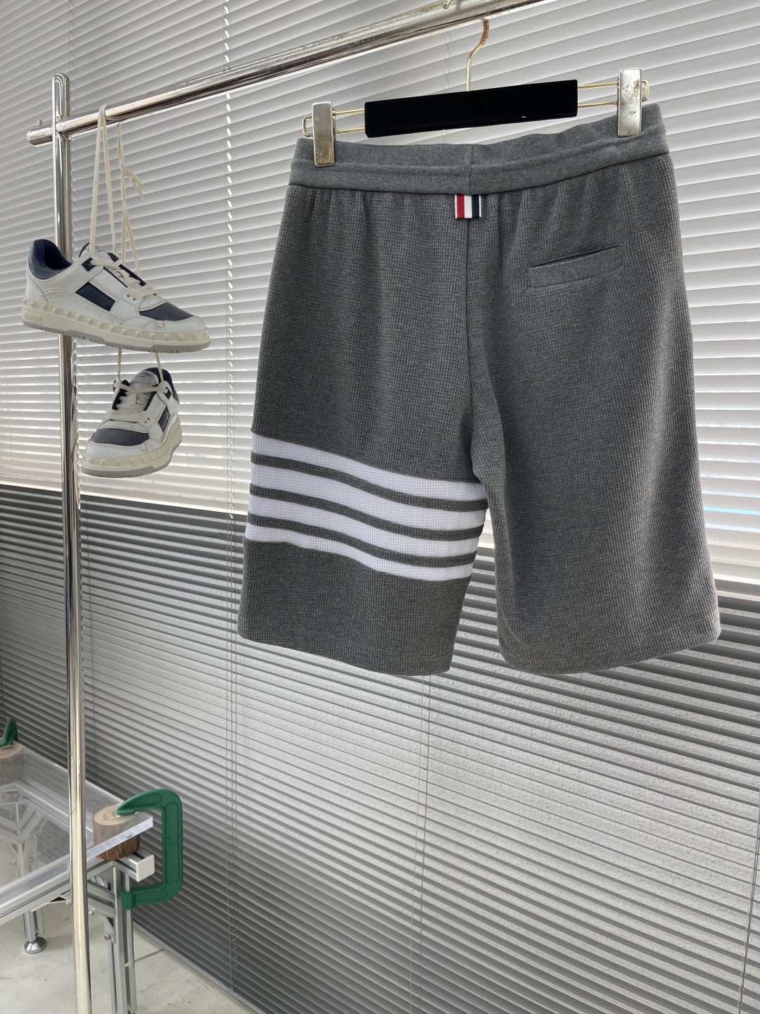 Thom Browne Waffle Knit Shorts with Four-Bar Stripe Detail - Men's 9 cmp i1744023890434 6966 0 8