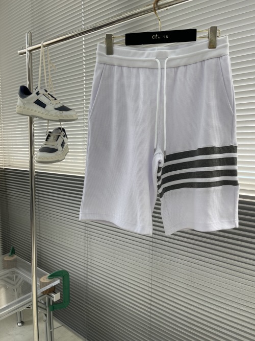 Thom Browne Waffle Knit Shorts with Signature 4-Bar Stripe Detail 1 Thom Browne Waffle Knit Shorts with Signature 4-Bar Stripe Detail
