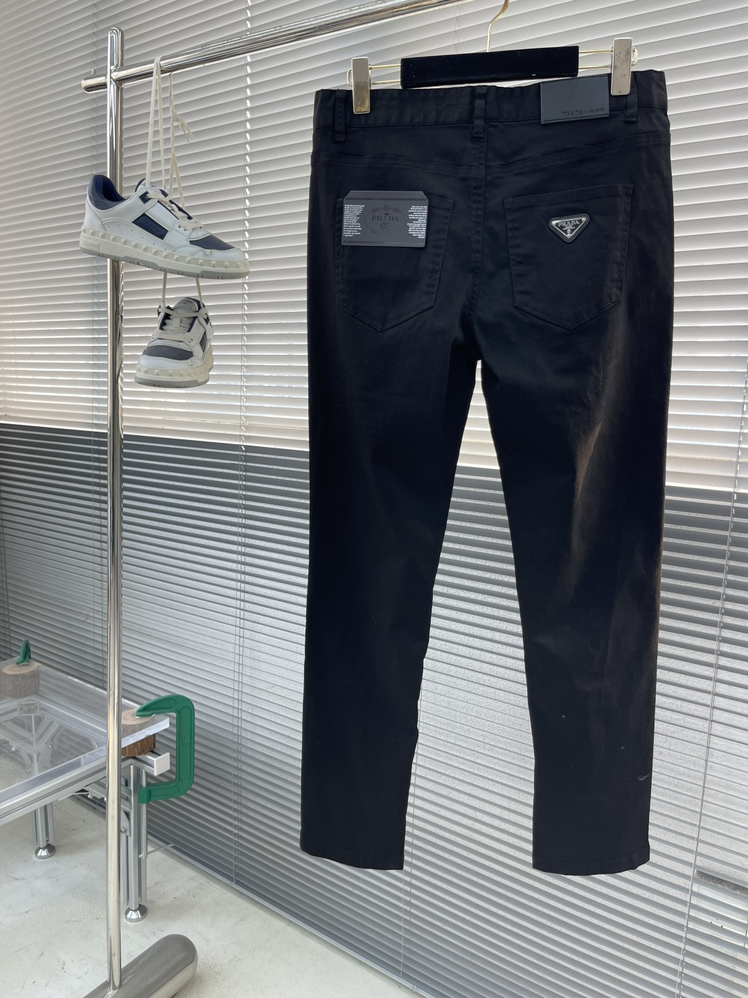 Prada Men's Slim-Fit Black Jeans: Comfortable, Breathable, and Stylish Design