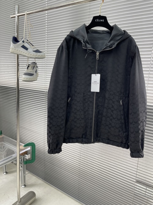 Coach Men's Reversible Trainer Jacket Loose Fit Hooded Coat - Stylish & Versatile 1 Coach Men's Reversible Trainer Jacket Loose Fit Hooded Coat - Stylish & Versatile
