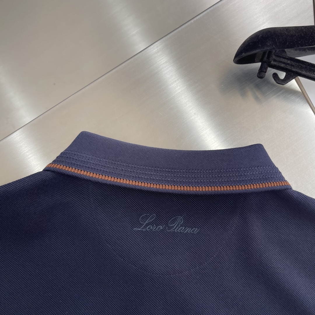 

-Loro Piana  2025春夏新品 春夏新款进口透气莱赛尔翻领撞色POLO衫
奢华贵气的质感