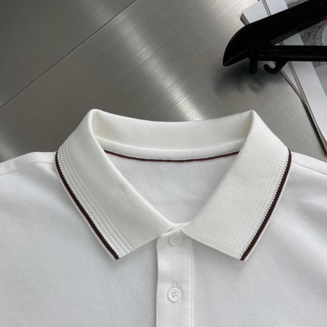 

-Loro Piana  2025春夏新品 春夏新款进口透气莱赛尔翻领撞色POLO衫
奢华贵气的质感