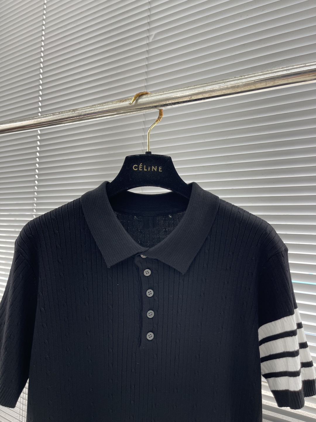 Thom Browne Men's Four-Bar Knit Polo Shirt - Soft, Refined Summer Essential 2 cmp i1744110341691 730 0 7